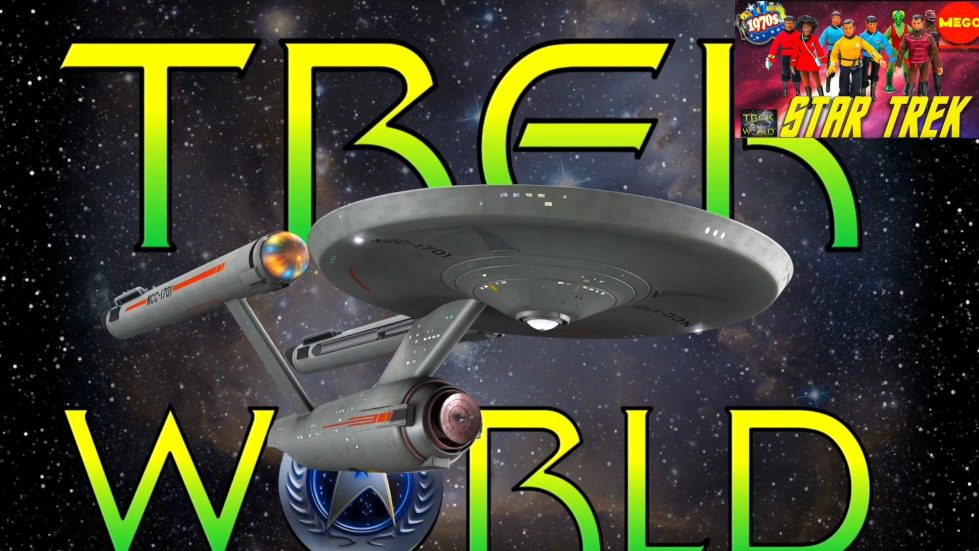 A star trek logo with a spaceship flying in the sky Description automatically generated