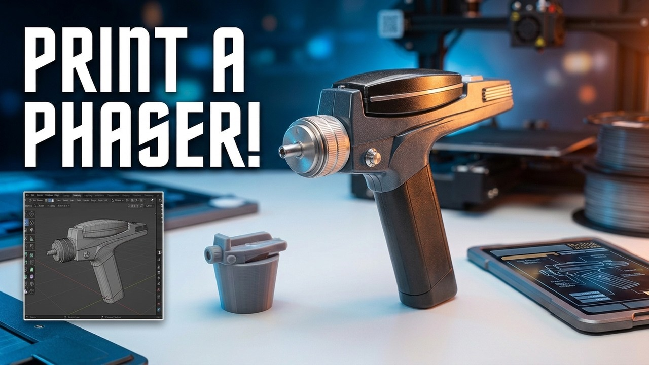 Print Your Own Star Trek Phaser! | Blender to 3D Printer Episode 4